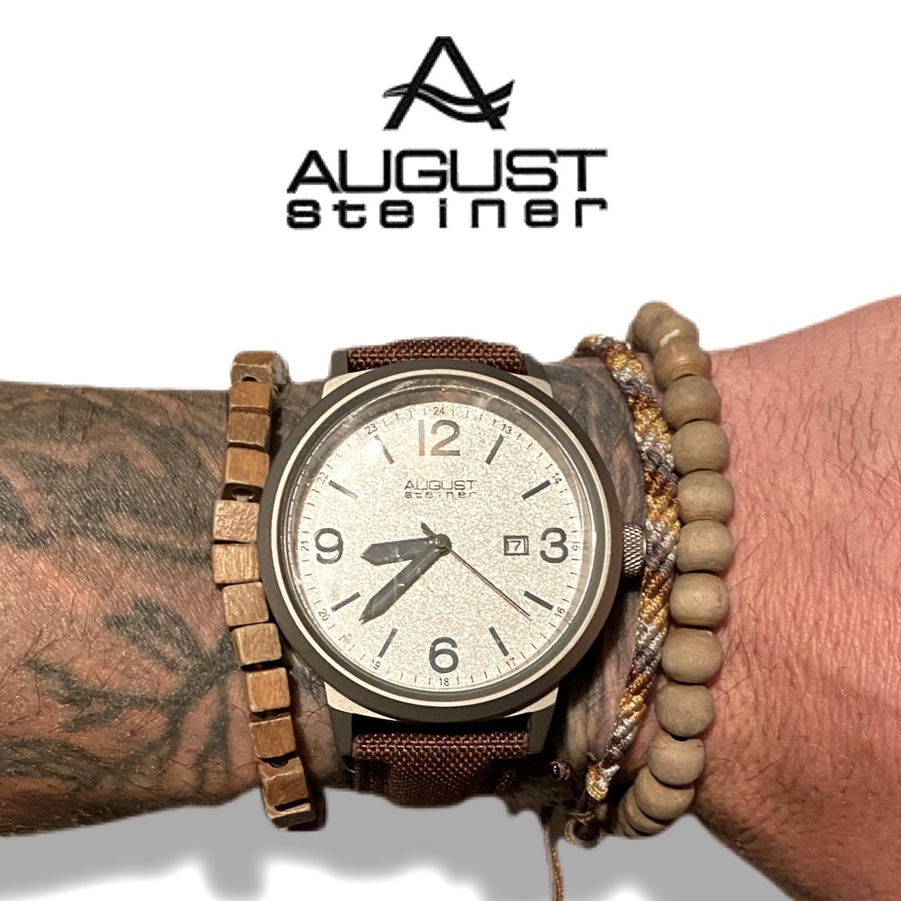 COPY - August Steiner Mens Watch with Canvas Stra…